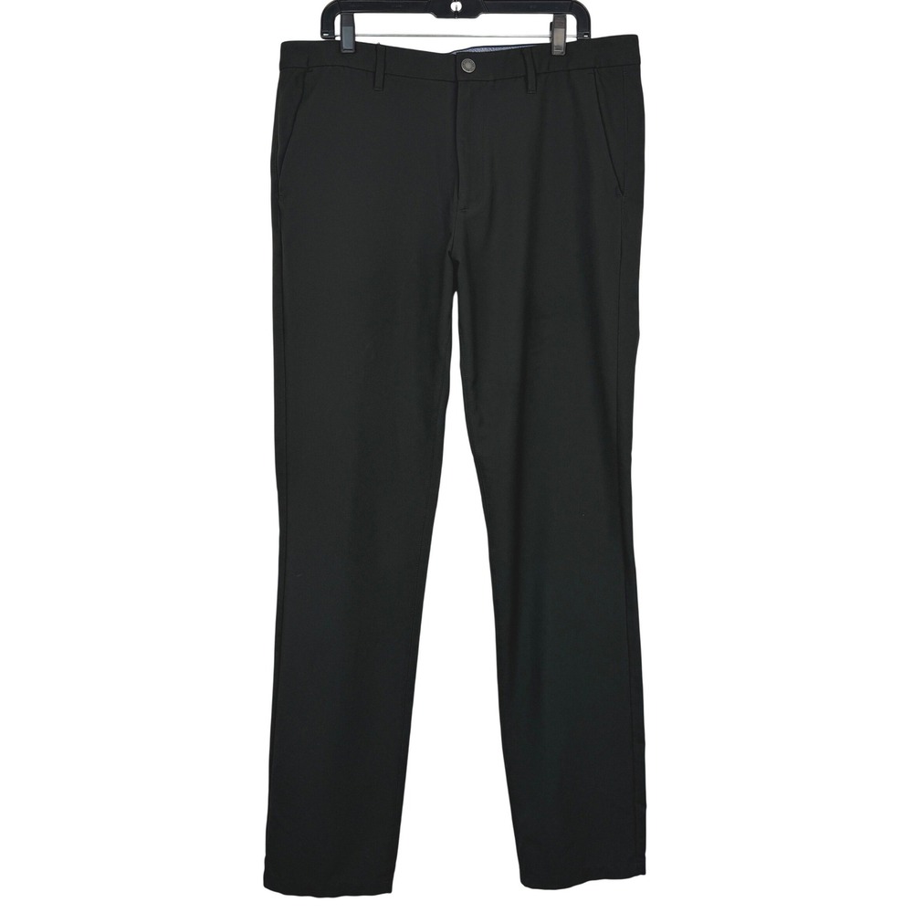 Bonobos Performance Golf Pants Mens 36x34 Slim Fit Zippered Pocket Black Wicking